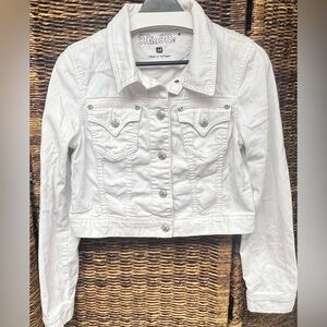 Miss Me- Juniors‎ White Jean Jacket, Medium